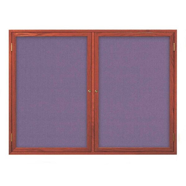 United Visual Products Open Faced Traditional Corkboard, 60x36" UV643A-SATIN-SURF - main